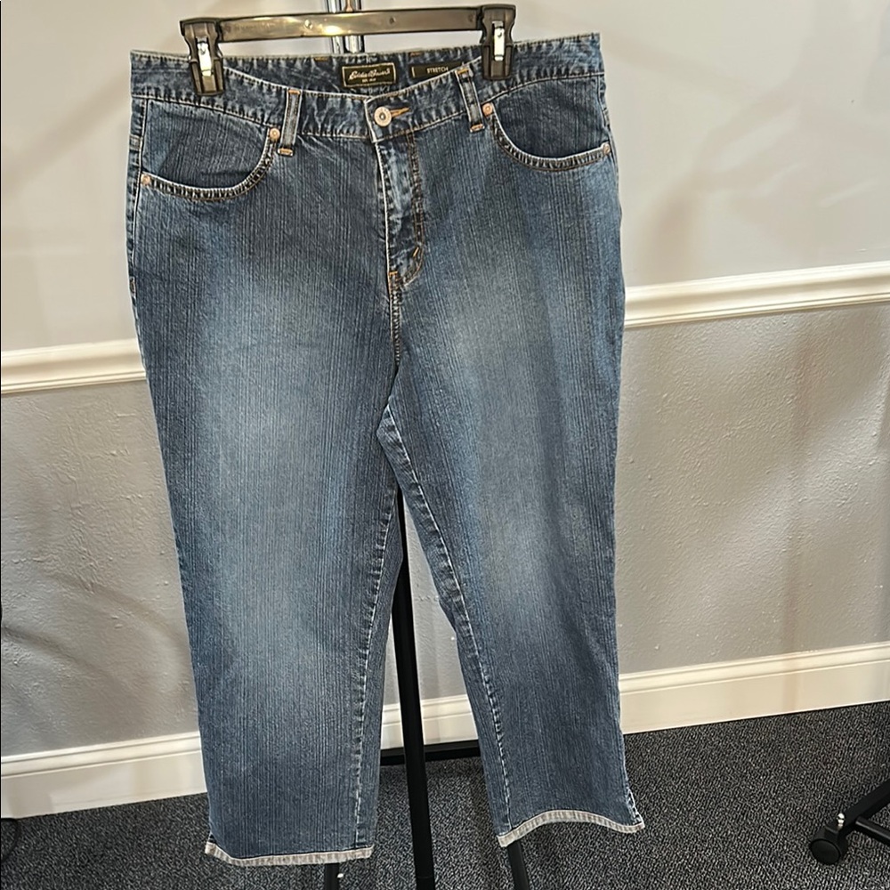 Eddie Bauer Blue Ankle Cropped Jeans Vintage Style